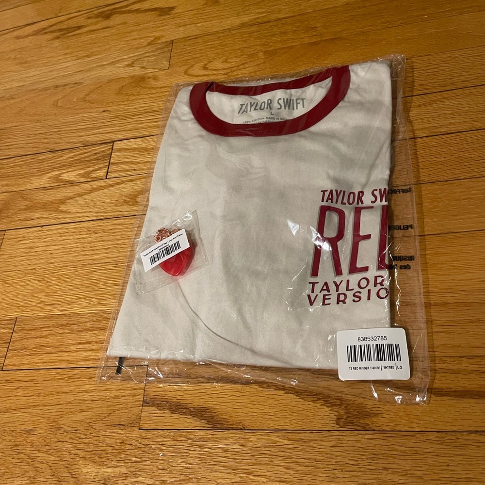 Taylor swift lover keychain and red ringer tee